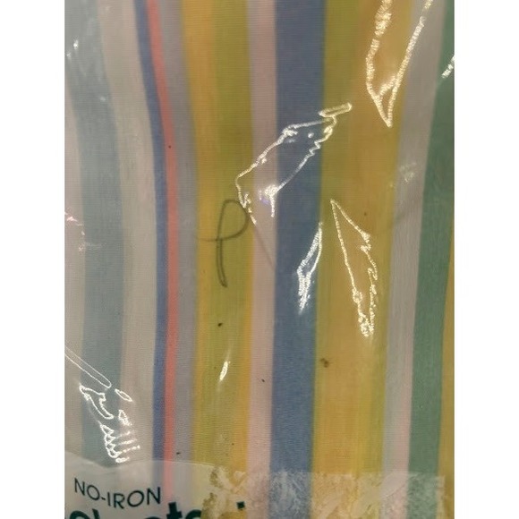 Vintage Selected Seconds Double Flat/Fitted Sheet No Iron Pastel Stripe - Picture 4 of 10